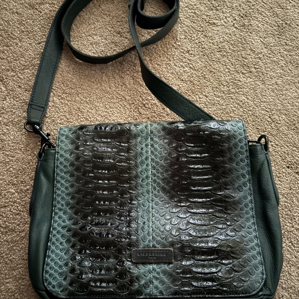 Liebeskind Python-Embossed Leather Crossbody Bag. - image 1